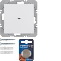 PRZYCISK POJEDYNCZY PŁASKI QUICKLINK BIAŁY MAT S.1/B.3/B.7 KNX RF  - HAGER - 85655288