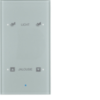SENSOR SZKLANY DOTYKOWY PODWÓJNY KONFIGUROWALNY SZKŁO ALU TS - HAGER - 75142134