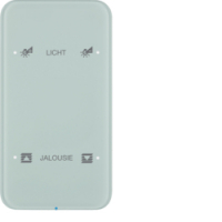SENSOR DOTYKOWY PODWÓJNY KONFIGUROWALNY BIAŁY SZKŁO R.1  - HAGER - 75142160