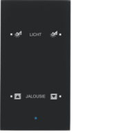 SENSOR SZKLANY DOTYKOWY PODWÓJNY KONFIGUROWALNY SZKŁO CZARNE TS  - HAGER - 75142935