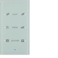 SENSOR SZKLANY DOTYKOWY POTRÓJNY KONFIGUROWALNY SZKŁO BIAŁE TS  - HAGER - 75143930