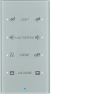 SENSOR SZKLANY DOTYKOWY POCZWÓRNY KONFIGUROWALNY SZKŁO ALU TS  - HAGER - 75144134