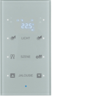 SENSOR KNX POTRÓJNY Z RTR KONFIGUROWALNY SZKŁO ALU TS - HAGER - 75643134