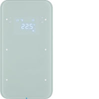 SENSOR DOTYKOWY PODWÓJNY Z REGULATOREM TEMPERATURY BIAŁY SZKŁO R.1 - HAGER - 75642060