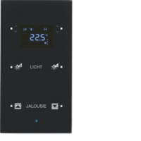 SENSOR PODWÓJNY Z RTR KONFIGUROWALNY SZKŁO CZARNY TS SENSOR KNX  - HAGER - 75642135