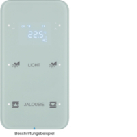 SENSOR DOTYKOWY PODWÓJNY Z REGULATOREM TEMPERATURY KONFIGUROWALNY BIAŁY SZKŁO R.1  - HAGER - 75642160