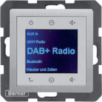 Q.x Radio Touch DAB+ alu aksamit - HAGER - 29846084