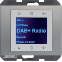 K.5 Radio Touch DAB+, Bluetooth stal szlachetna - HAGER - 30847004