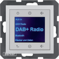 B.x Radio Touch DAB+, Bluetooth alu mat - HAGER - 30841404